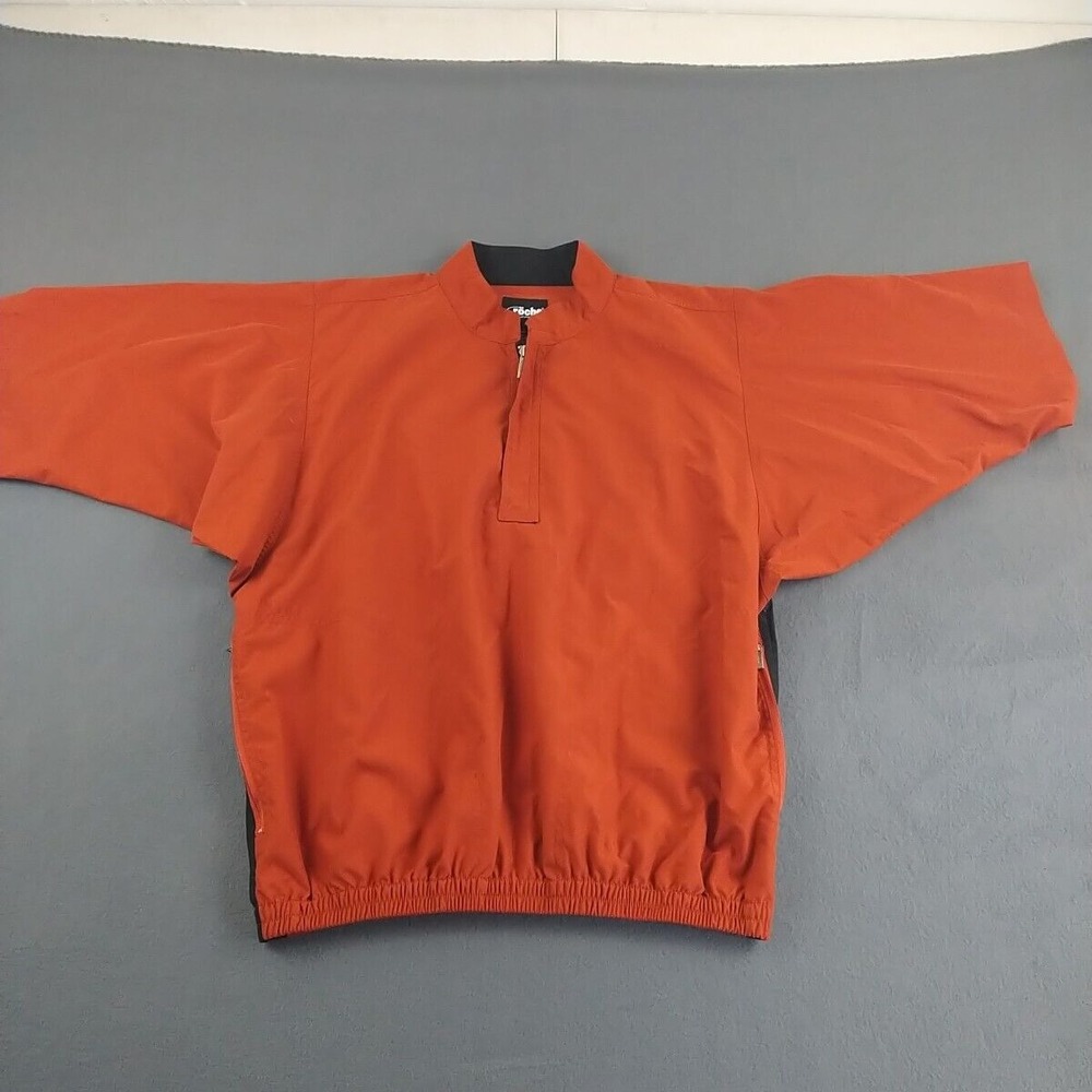 Roche Sports Jacket Men M Rust Golf Wind Breaker Pullover 1/4 Zip Outdoor